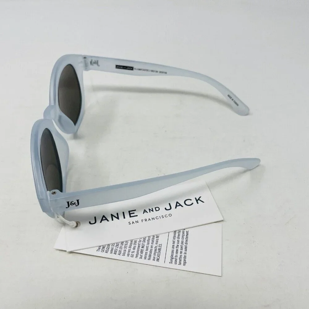 Janie and Jack‎ Youth Girls Size 4 Years + Round Sunglasses in Frosted Pale Blue
